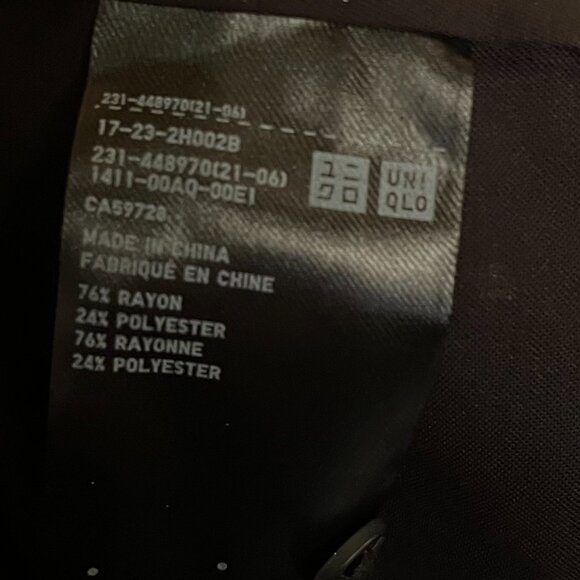 Uniqlo Black with White Polka Dot Dress Shirt (Size XL) - Picture 5 of 5